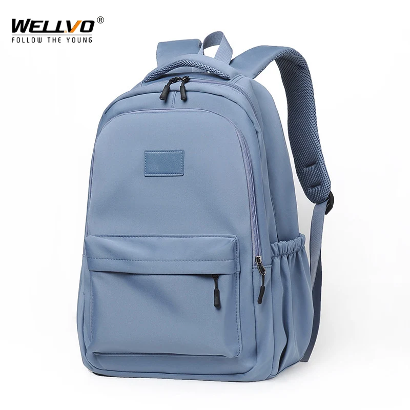 

Classic Solid Color Backpack For Girls Large Capacity School Bags Fashion Multifunction Student Book Bag Waterproof Bags XA250C