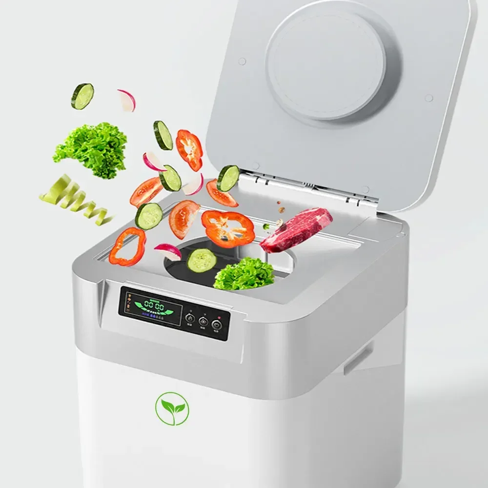 Automatic Household Food Scrap Wase Garbage Recycling Machine 50 Battery Stainless Steel Batch Forno Pizza ABS Plastic No Waste