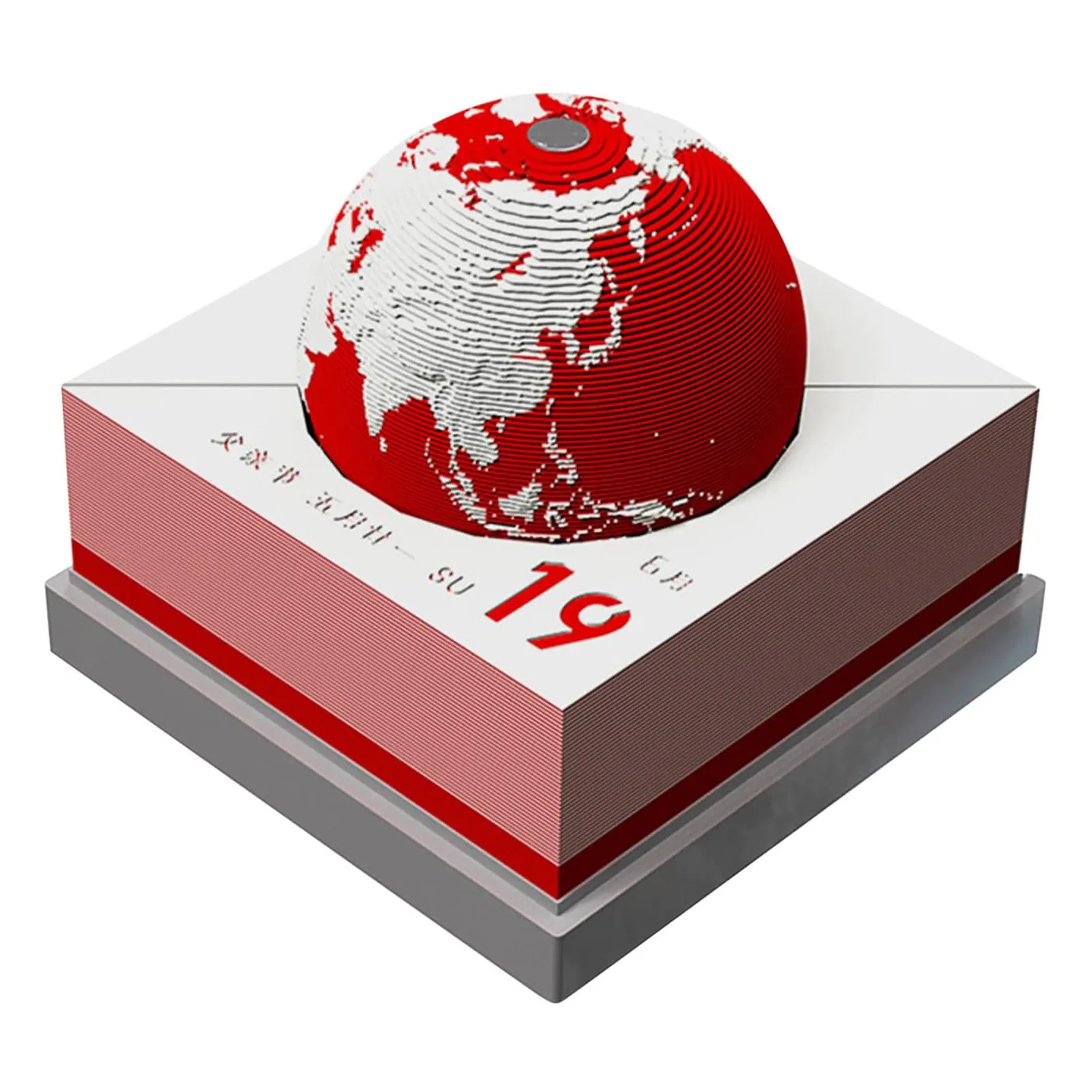 

2023 3D Stereo Earth Desk Calendar Memo Pad 12 Months Scheduler Notepad Earth Block Paper Earth Model Sculpture Gift Decor