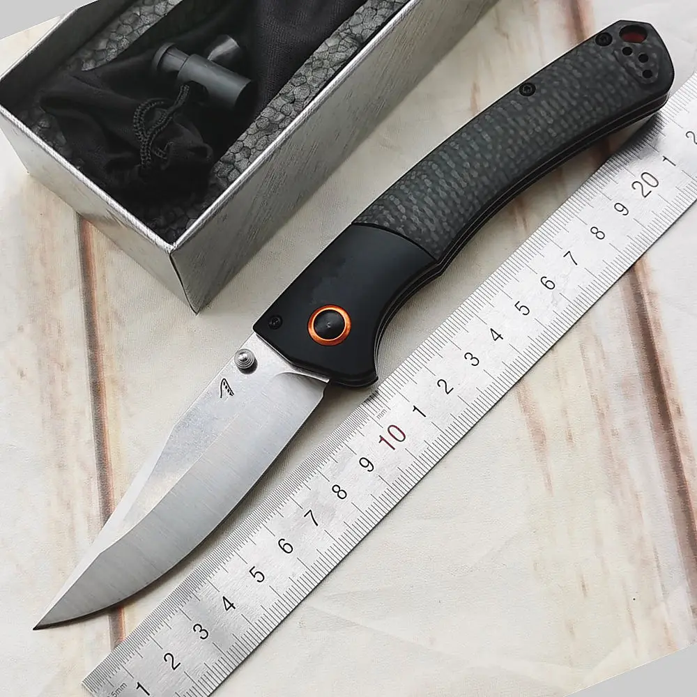 

JUFULE алюминиевое углеродное волокно кривая река 15080 Mark S30V медная шайба Кемпинг Охота карманный тактический инструмент складной нож