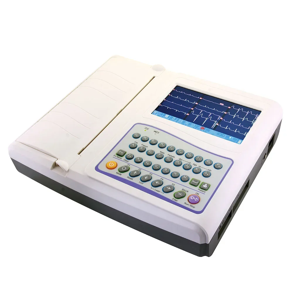 

12 Channels 12 Leads Portable Digital Electrocardiogram ECG Machine