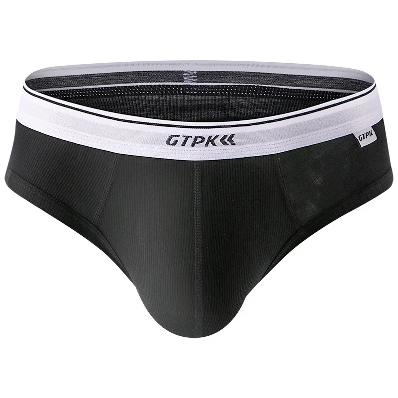 3pcs Fashion Sexy Men's Briefs Underpants Cotton Fitness Young Man Underwear U Convex Pouch Breathable Comfortable Men Panties