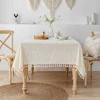 Korean Style Small Daisy Cotton Floral Tablecloth,Tea Table Decoration,Rectangle Table Cover For Kitchen Wedding Dining Room 2