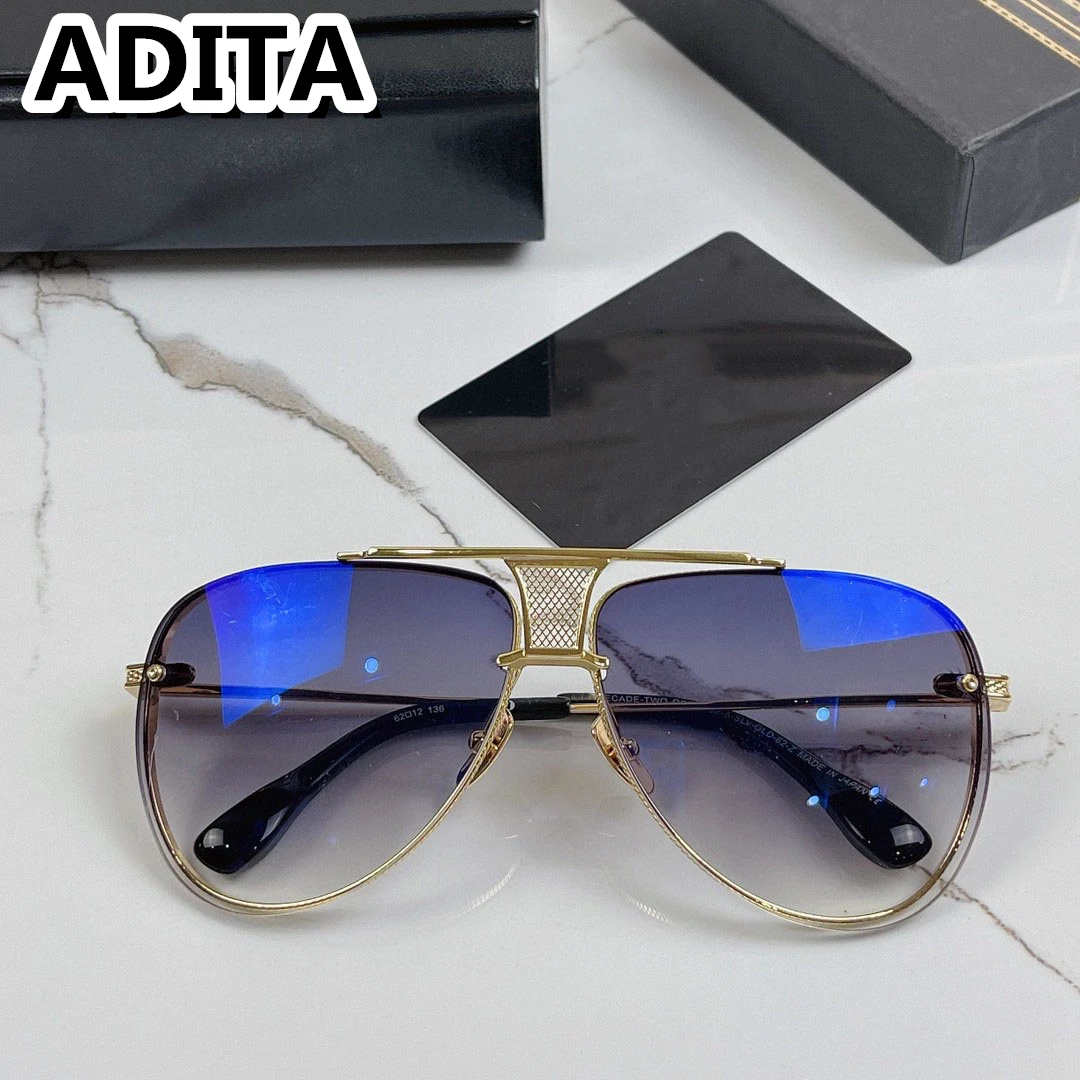 

ADITA DECADE TWO Top High Quality Sunglasses for Men Titanium Style Fashion Design Sunglasses for Womens with box