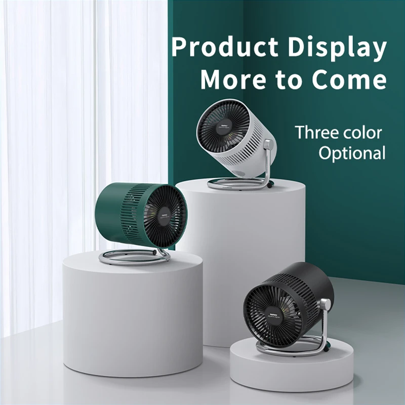 REMAX USB Rechargeable Fan Quiet 3Speed Wind Brushless Desktop Fan