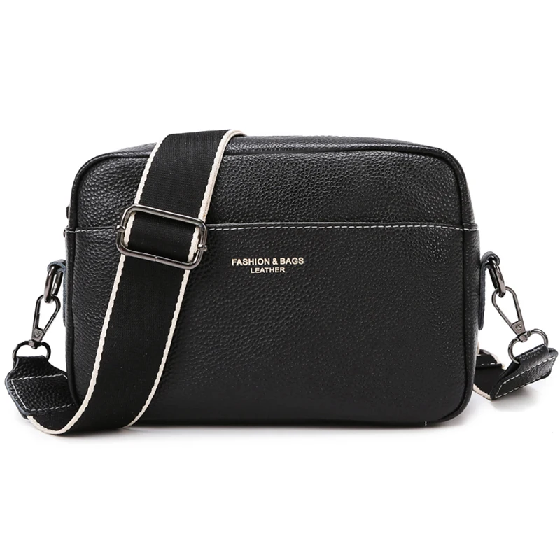 FAST WORLD SHOPPING Bolso De Piel Auténtica Unisex, Bolso De Mano Para