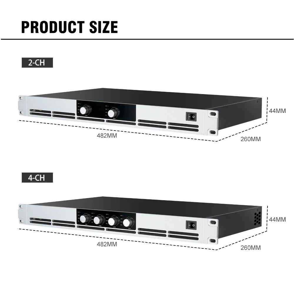 ShennDare G15004 전문 디지털 고출력 증폭기 4x1500w 클래스 D 오디오 DJ 서브우퍼 증폭기 1U 2/4 채널 라인 어레이 스피커 프리 사운드 증폭기 스테이지 KTV