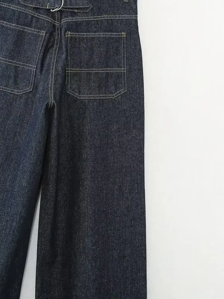 Herbst Mode Frauen Denim Hohe Taille Breite Bein Hosen + Weibliche Lange Hülse Mit Patten Taschen Abgeschnitten Mantel Zwei Stücke set – Detail 15