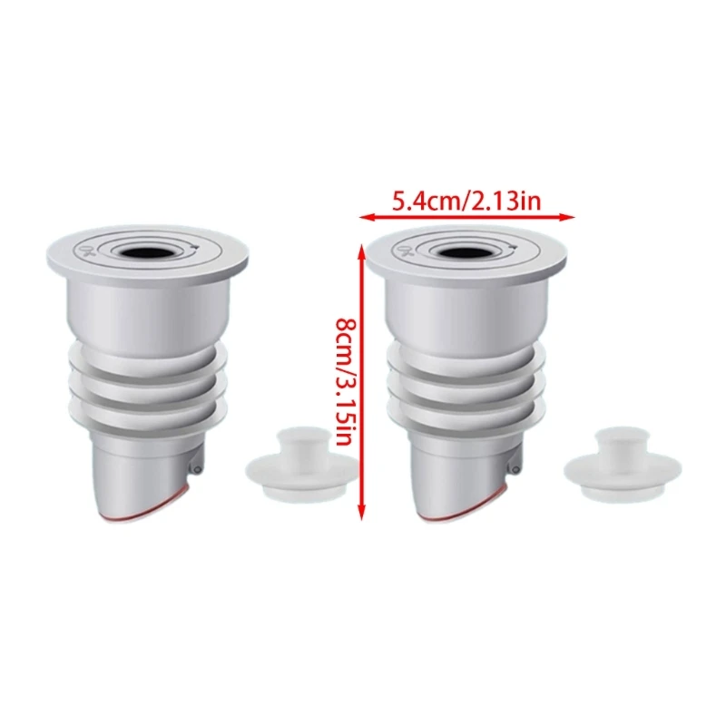 A1W1 Set Of 2 Silicone & ABS Washing Machine Sealing Plugs not Odor Floor Drain Covers set Drain Hose Seal Rings for House