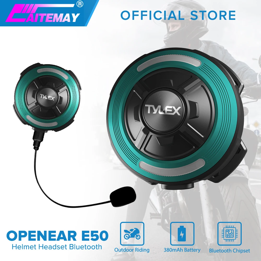 

OPENEAR E50 Motorcycle Helmet Bluetooth Headset Wireless Headphone Earphone With Microphone HIFI Sound 380mAh 6Hrs Working Time