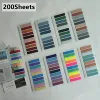 200 Sheets Creative Transparent PET Waterproof Sticky Note Pads Notepads Posits for School Stationery Office Supplies 1