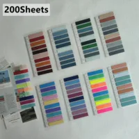 200 Sheets Creative Transparent PET Waterproof Sticky Note Pads Notepads Posits for School Stationery Office Supplies 1