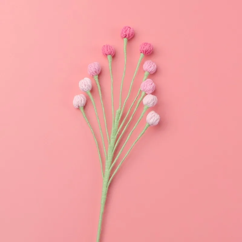 1pc Handmade Flower Arrangement Bouquet Crocheted Imitation Living&Study Room Decora Bouquet Finished Flower Accessories