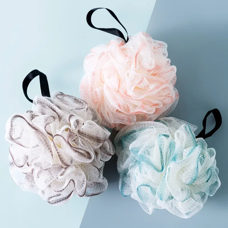 

Large Size Bath Shower Loofah Sponge Pouf Body Wash Scrubber Rubbing Towel Foaming Wash Shower Bath Ball Mesh Sponge