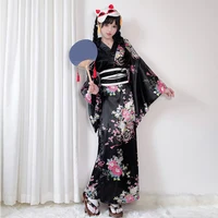 Japanese Kimono for Women Yukata Anime Cosplay Bathrobe Plus Size Halloween Costumes Party Performance Photoshooting Geisha - Image 3
