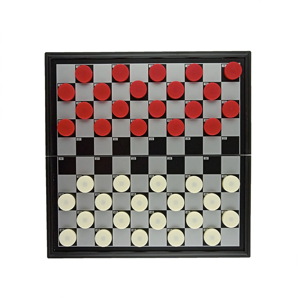 Checkers Red And White Pieces 100 Magnetic Folding Board 25*25CM Board 40 Checkers Pieces Entertainment Game board game table games