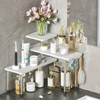 Bathroom Counter Organizer Corner Shelf – Bathroom Organization Bamboo 3 Tier Spice Rack Makeup Organizer Bookshelf Space Saving 2