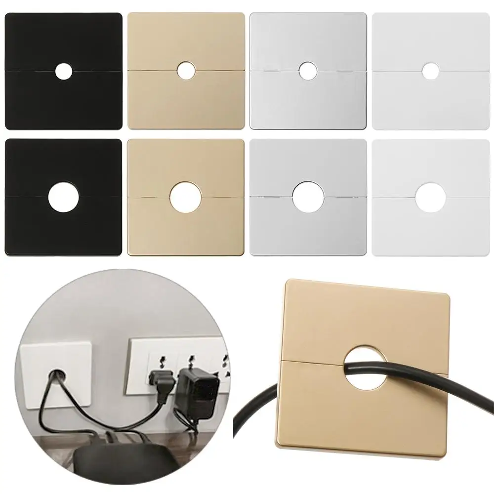 Plastic Wall Wire Hole Decor Cover Separable Junction Box Outlet Cable Protector Snap-on Plate Angle Valve Pipe Plug