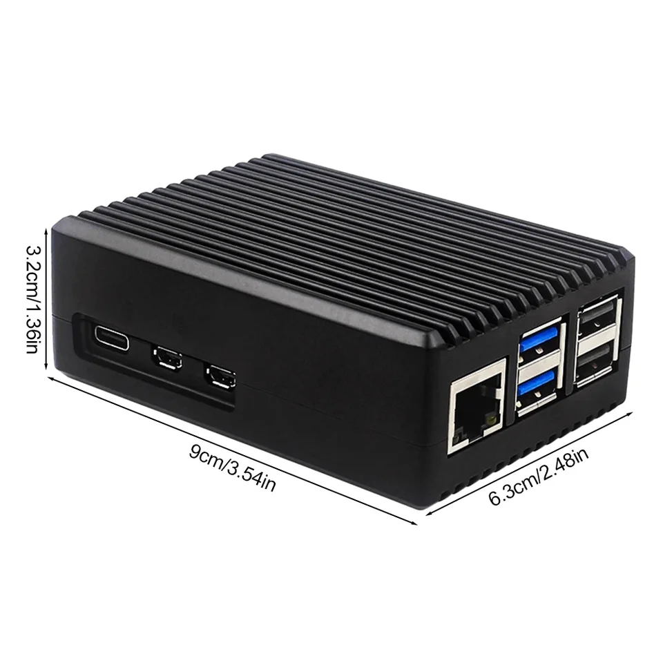 Raspberry Pi 5 Aluminum Case with Active Cooler