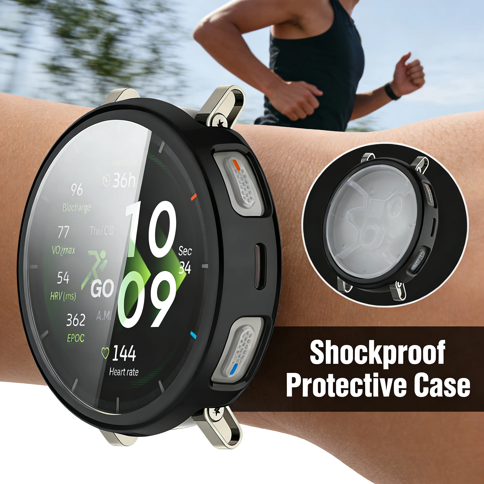 Premium Soft TPU Plated All-Around Protective Watch Shell