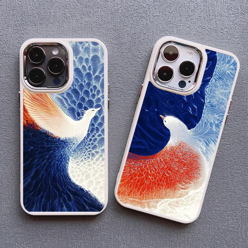 Eagle Soaring Cartoon Pattern Silicone Phone Case - Stylish Back Cover