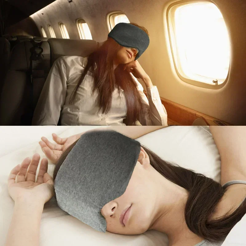 Travel Eyepatch Sleeping Eye Mask Cotton Silk Sleep Mask Blindfold Eye Cover Eye Patch Women Men Soft Portable Blindfold 2
