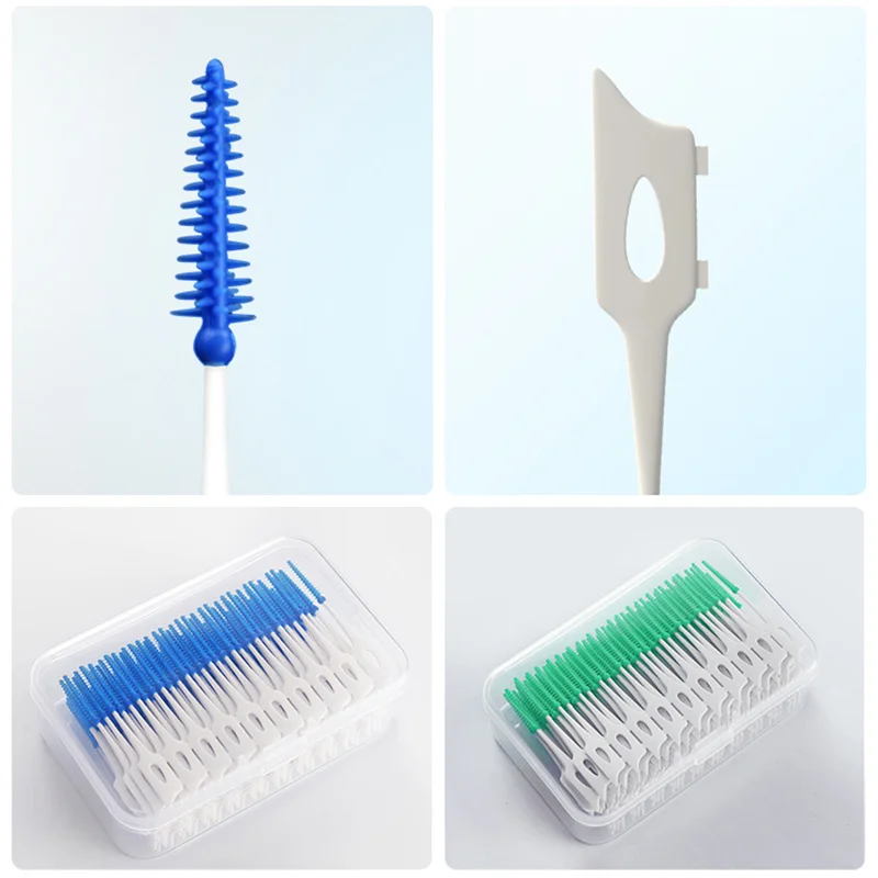 Dental Floss Stick 200Pcs/box Tooth Cleaning Interdental Brush Oral Hygiene