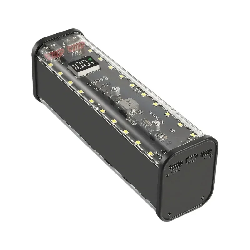 8x18650 Power Bank Case PD 22.5W Fast Charging LED Screen
