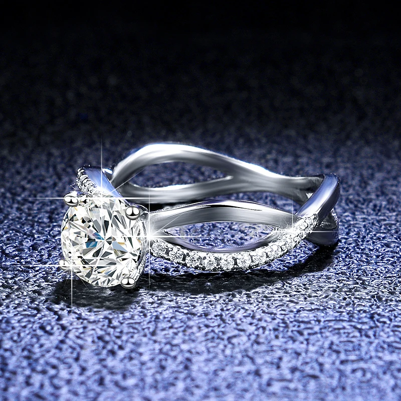 Невыцветающее роскошное Платиновое кольцо PT950, реальный 1 карат D Цвет, Муассанит, обручальное кольцо, оригинальное изысканное ювелирное изделие, аксессуары RM001