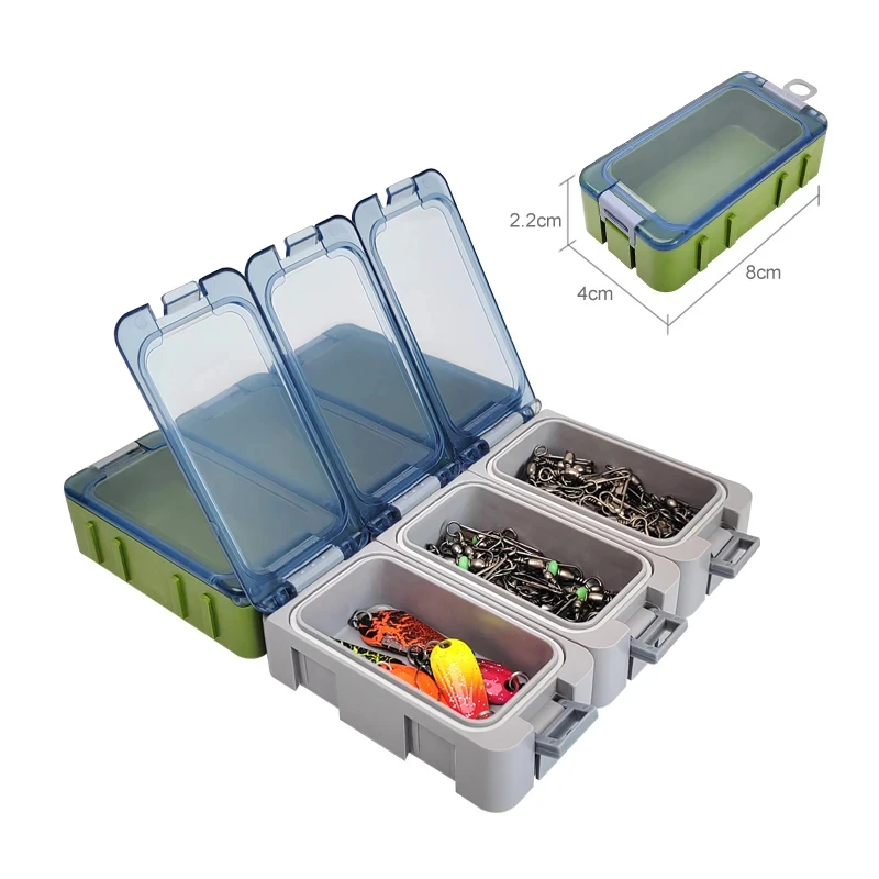 3Pcs Mini Fishing Box Set Plastic Storage Organizer Luminous Feature