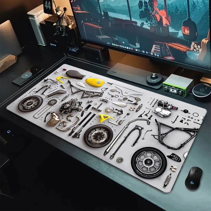 분해도면 고무 마우스 패드 마우스 패드 XXL 게임 액세서리 사무실 게이머 키보드 데스크 매트 미끄럼 방지 노트북 마우스 패드