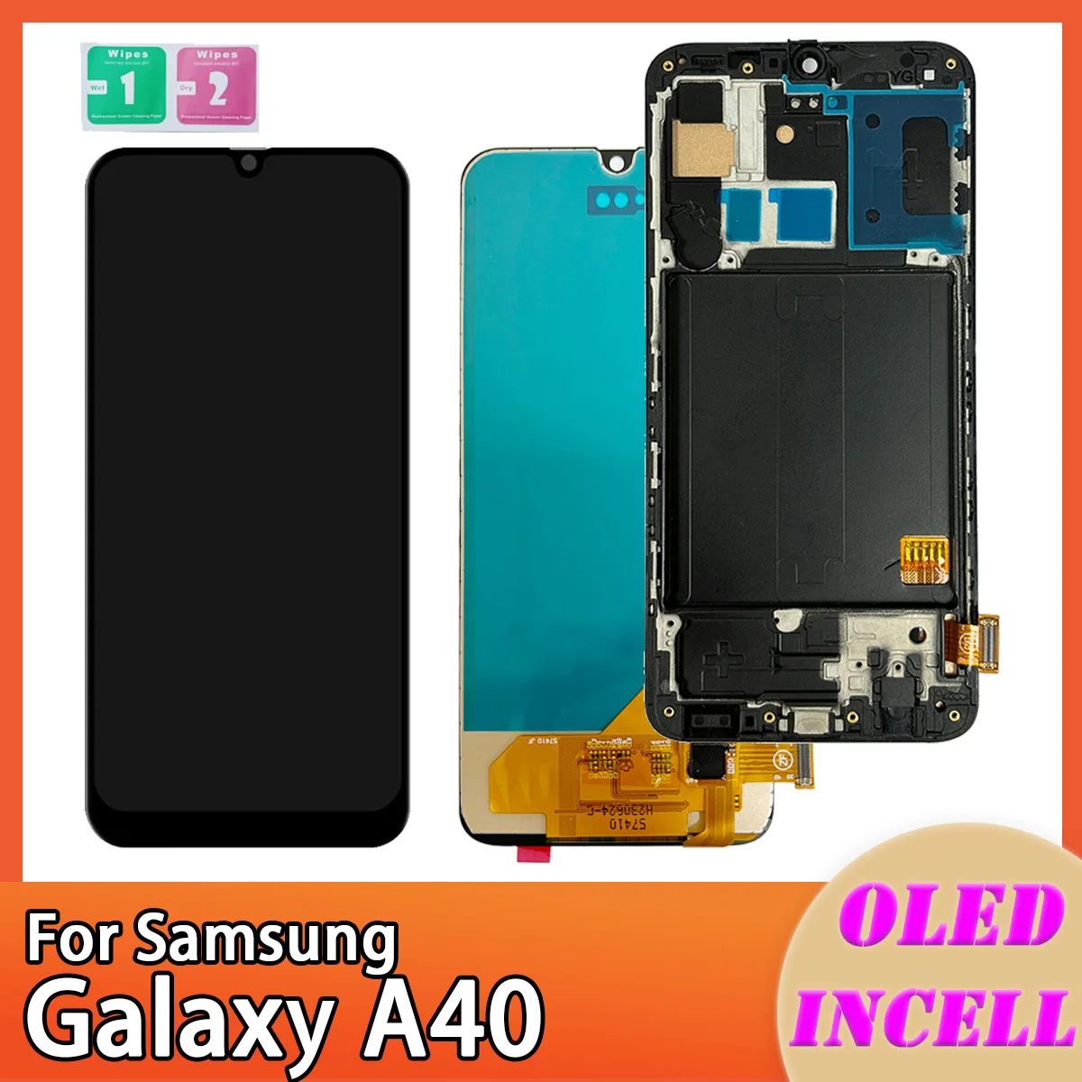 ЖК-дисплей с сенсорным экраном и дигитайзером в сборе для Samsung A40 A405 A405FM A405S