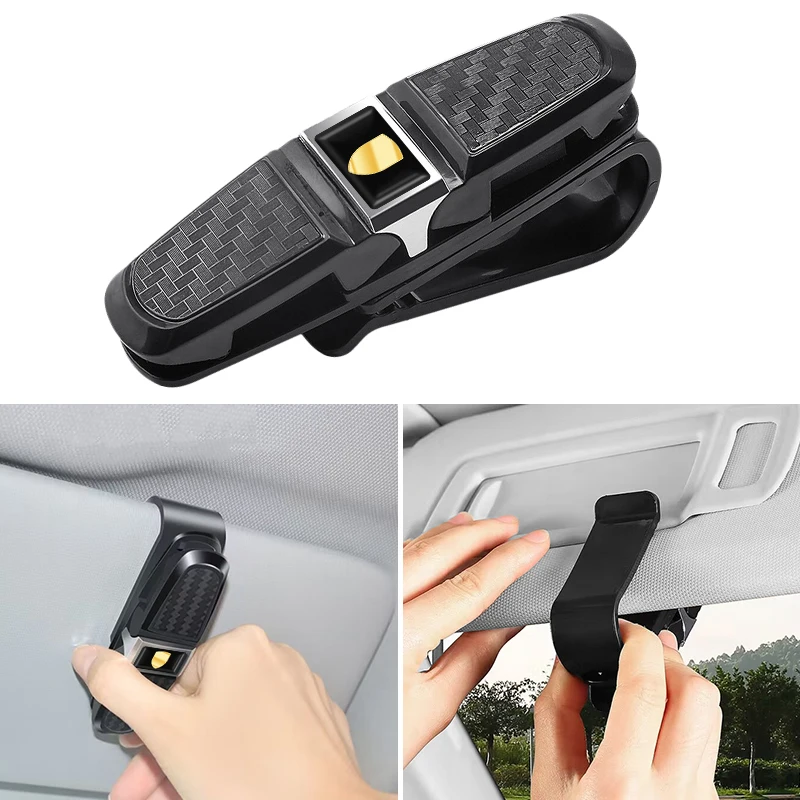 Auto Zonneklep Bril Houder Zonnebril Clip Voor Porsche Panamera Cayenne Macan 911 718 Boxster Taycan Cayman Carrera Gt