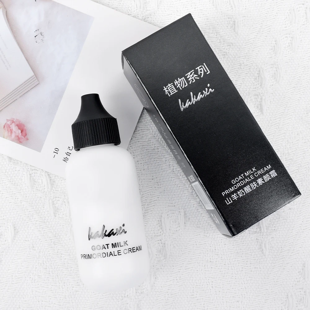 50ml Lazy Facial Liquid Foundation Goat Milk Full Coverage Waterproof Tonal Cream Base Primer Makeup Brightening Korean Cosmetic liquid foundation cc cream cushion foundation makeup cream waterproof foundation stick foundation air cushion bb cream