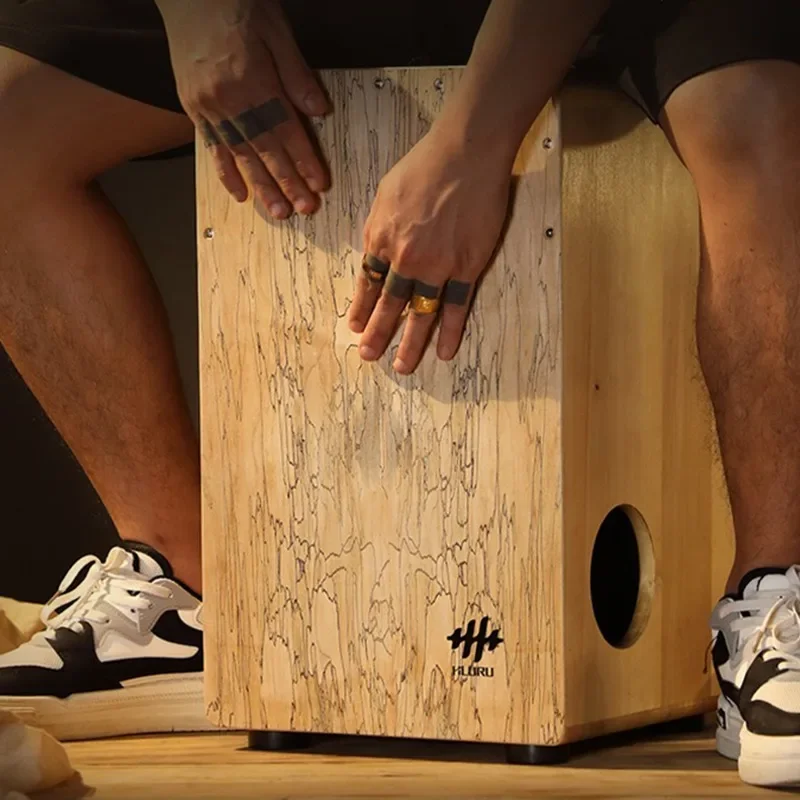 Solid Wood Cajon Box Drum Professional Hand Drums Portable Beginner Tambourine Meditation Sounds Fantastic Musical Instrument musical percussion instruments wooden hand drum
