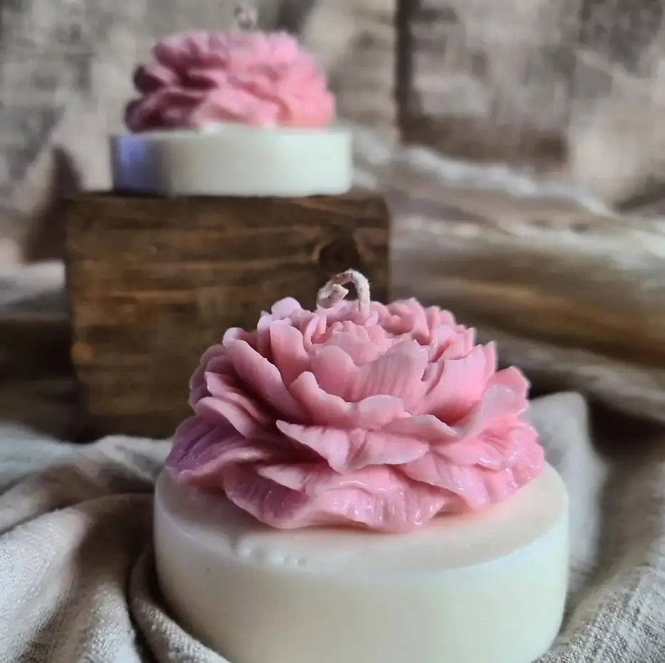 Large Peony Lotus Soap Silicone Mold Diy Tulip Rose Flower Candle  Aromatherapy Plaster Mold Fondant Cake Decoration