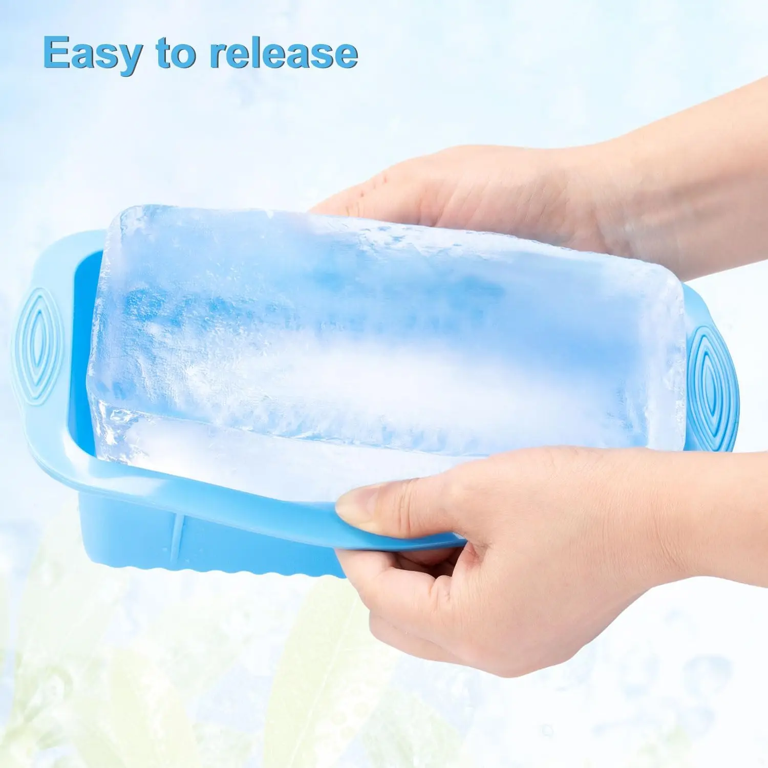 Extra Large Ice Cube Molds for Ice Baths, Single Pack 9.4 lb Large Cube Molds, Silicone Bath Accessories Chillers for Co