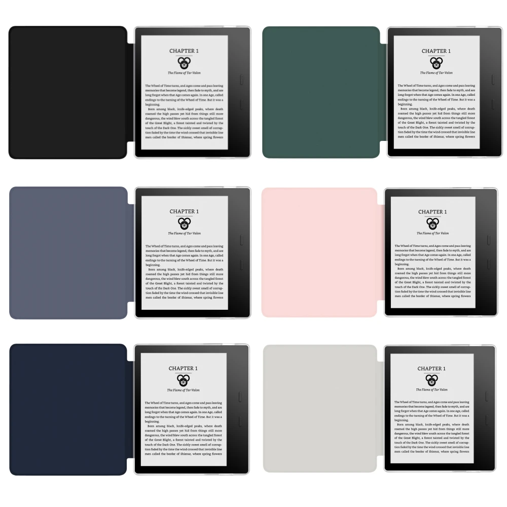 Premium PU Leather & Transparent Acrylic Sleep Cover for Kindle Oasis 7 with Screen Protector
