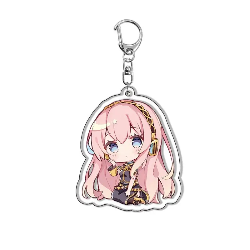 Game Hatsune Miku LAITO MEIKO Kagamine Rin Len Cosplay Acrylic Key Chain Keychain Pendant Prop Accessories Xmas Gift