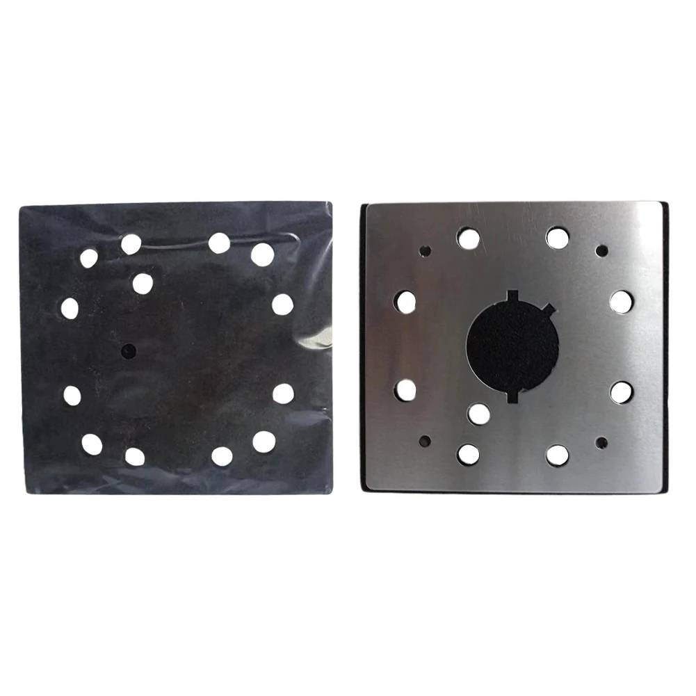 

10 Holes Sander Pad Black Backing Plate Finish Replacement Sponge Sanding Pad 105mmX115mm Square Polishing Tool Accessories