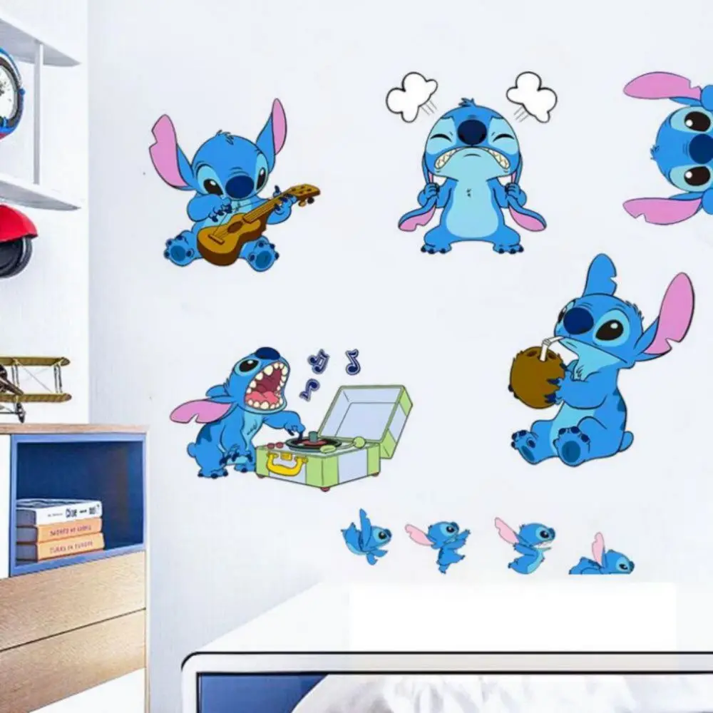 MINISO Cartoon Lilo & Stitch Movie Wall Stickers For Kid's Room Kindergarten Living Room Bedroom Wall Decoration Animated Poster