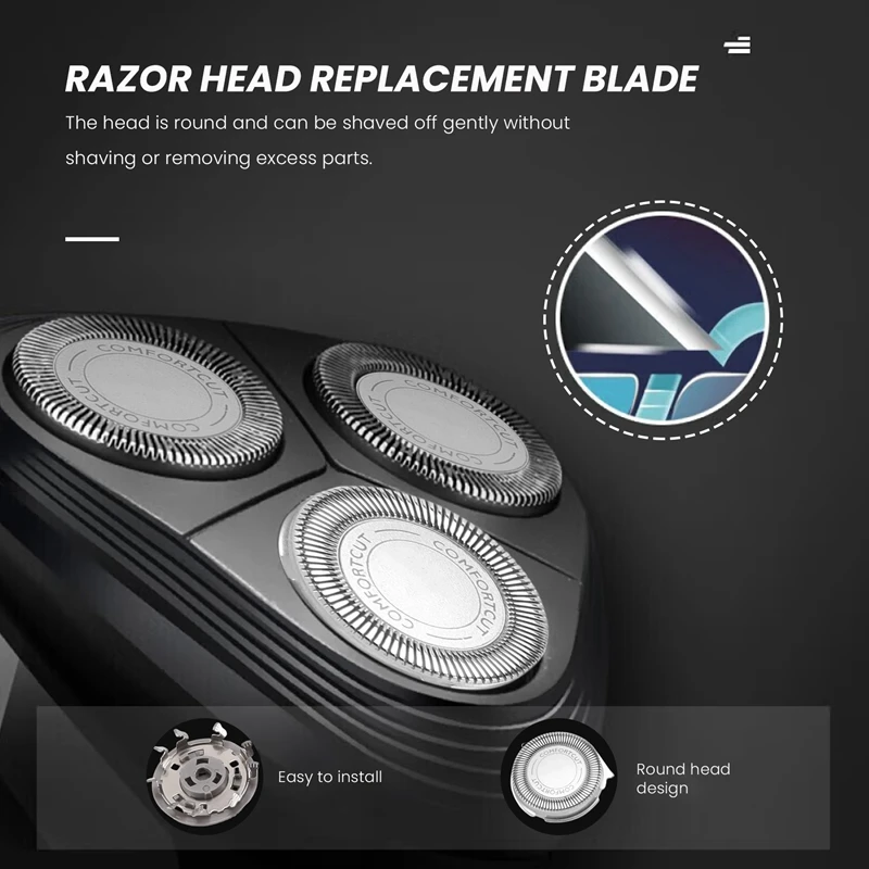 3Pcs SH30 50 52 Shaver Replacement Heads for Philips Electric Shaver Series 1000 2000 3000 5000 Blade Head electric shaver,shaver blade head,electric shaver head