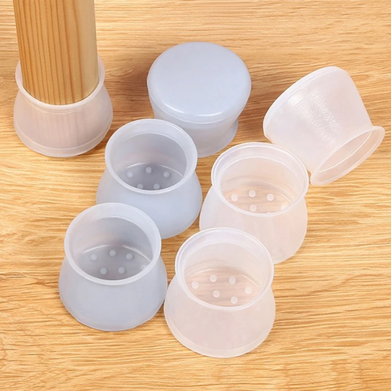 20Pcs Silicon Chair Leg Foot Covers Wooden Floor Protectors Non-slip Table Leg Pads Silent Wear Resistant Furniture Cushion Feet