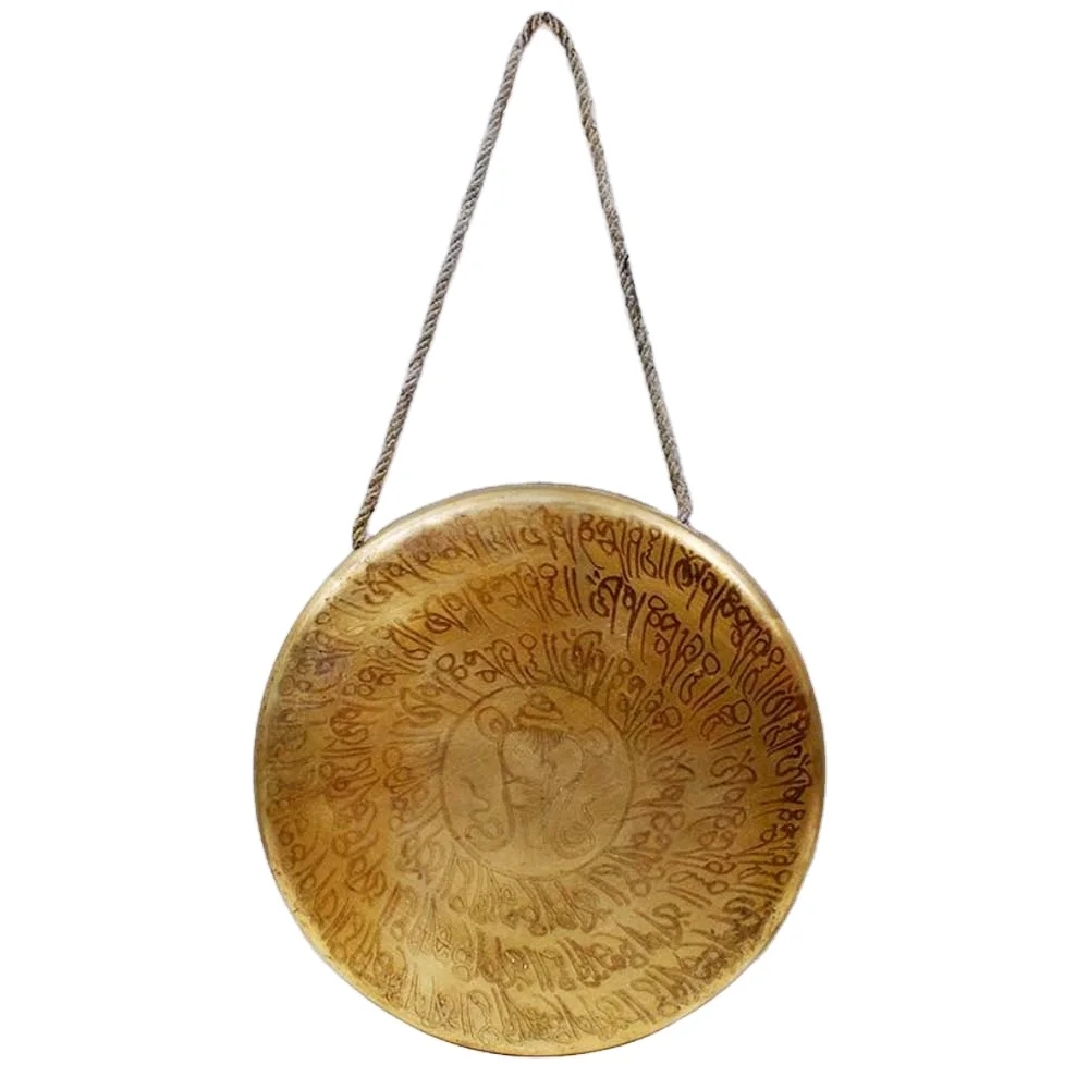 Latest Resonance Healing & Meditation Tibetan Gong Alarm With Mallet Hot Sale Tibetan Yoga Meditation Singing gong For Sound
