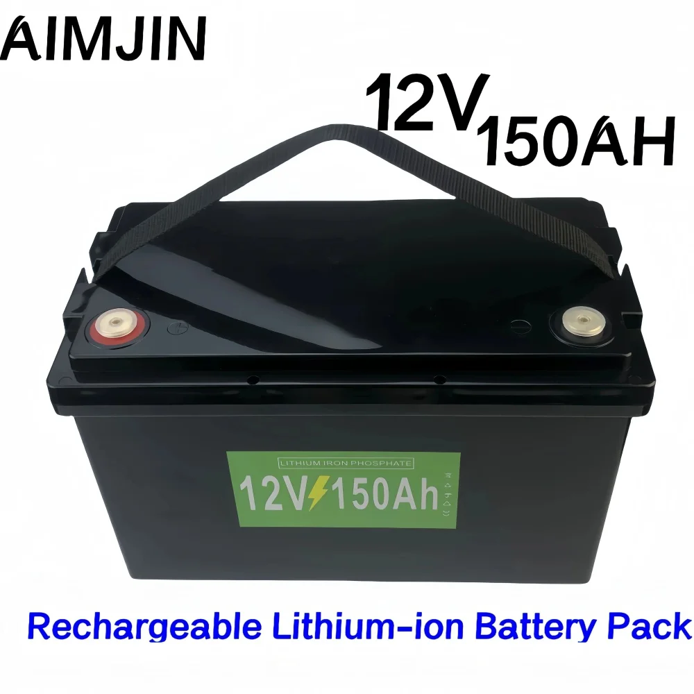 

12V 150Ah LiFePO4 battery with build in BMS lithium iron phosphate battery, suitable for RV camp generation solar power systems