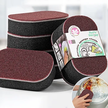 1PC Sponge Wiper Eraser Rust Remover Brush Dish Pot Cleaner Emery Descaling Rub Pots Kitchen Cleaning Gadgets 1