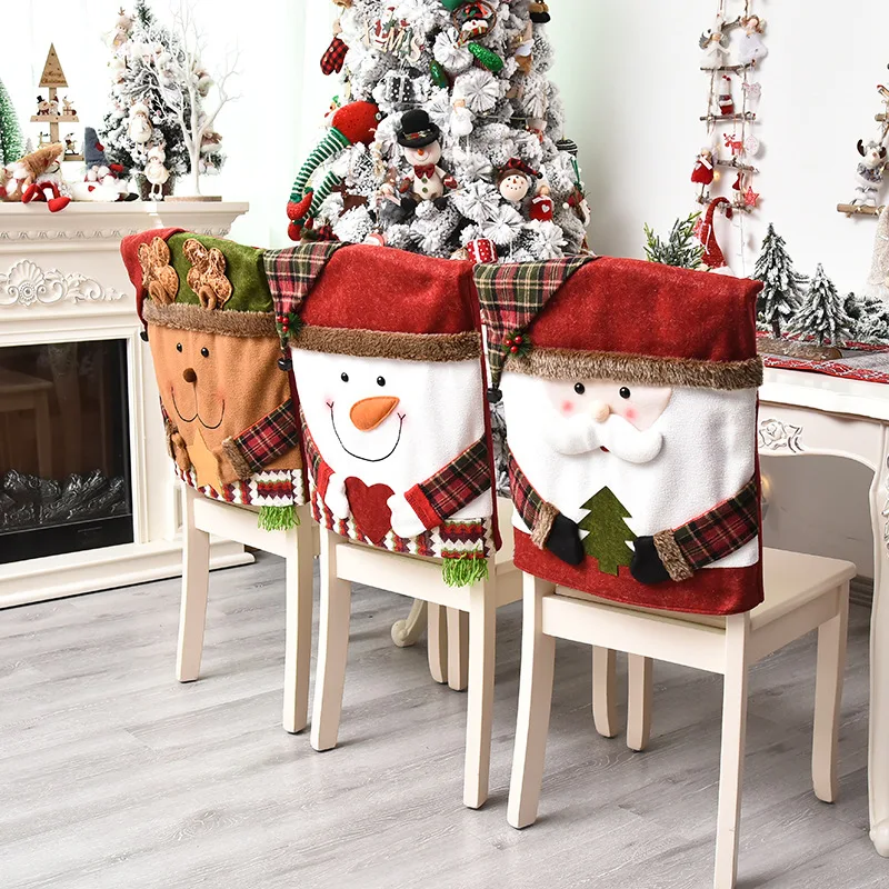 

New Christmas Decoration Supplies Europe and The United States Decoration Home Decoration Santa Claus Cartoon Chair Cover