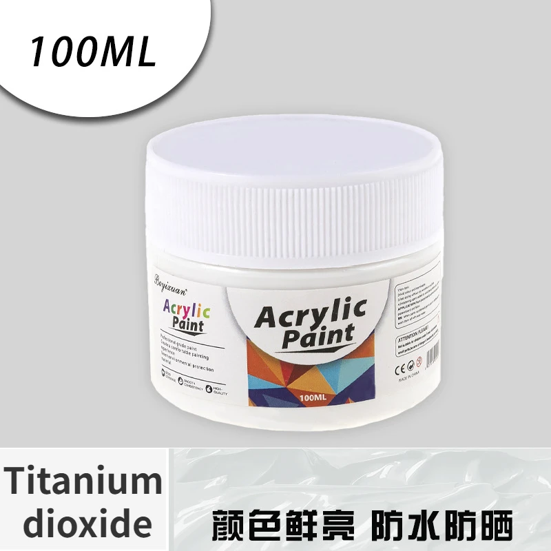 방수 아크릴 페인트, 무독성 벽 돌, 조각 색칠, DIY 의류 아트 그래피티 페인트, 12 색, 100ml
