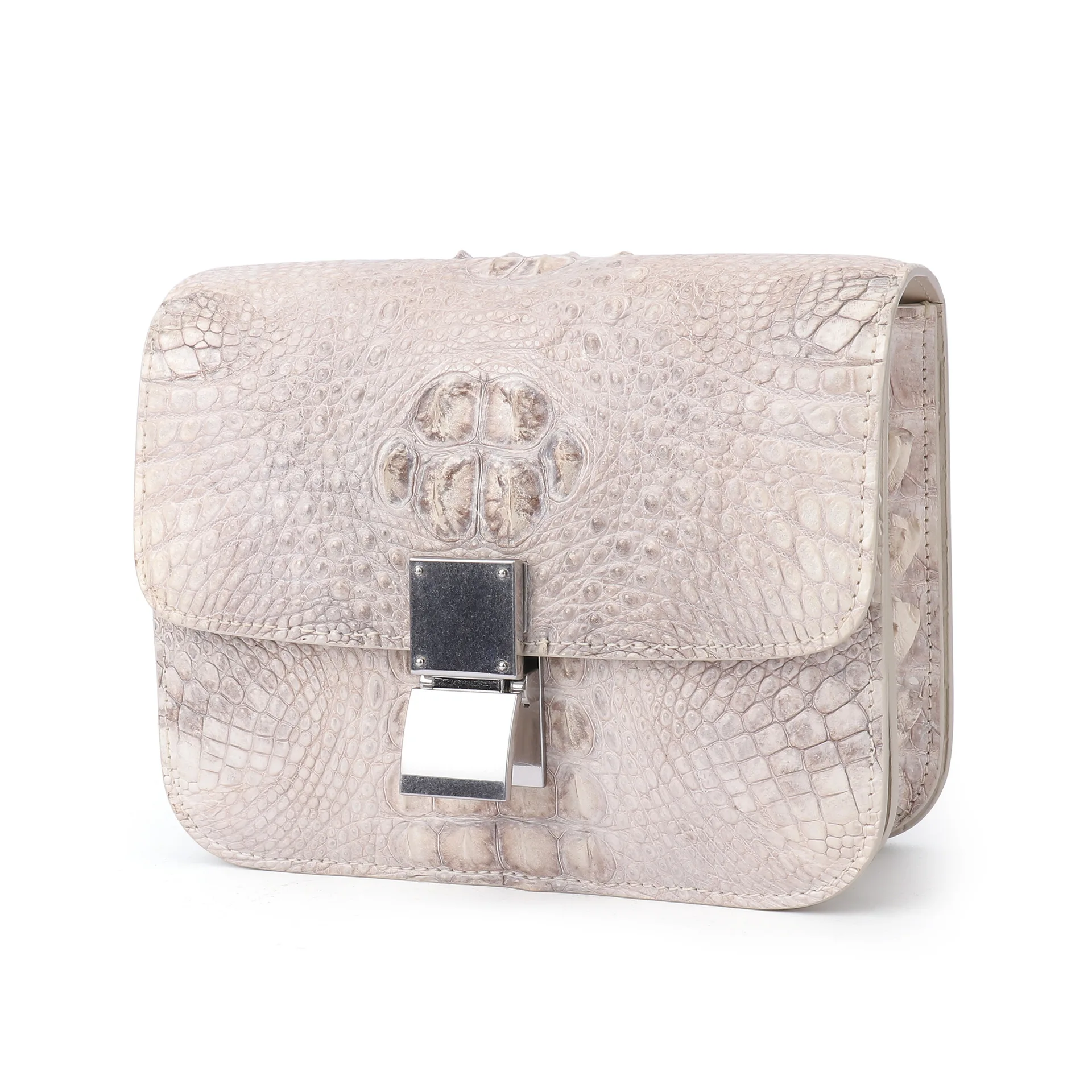 

Himalayan White Crocodile Skin Women's Bag Genuine Leather Messenger Bag Luxury Fashion 2023 New Lady Shoulder Bag 50