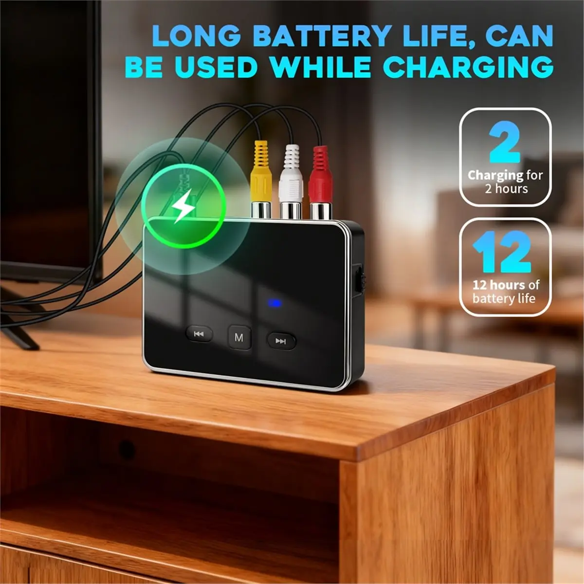 A10R 블루투스 6.0 차량용 수신기 송신기 AptX HD 3.5mm 잭 Aux 무선 어댑터 TV 차량용 2 RCA 오디오 수신기